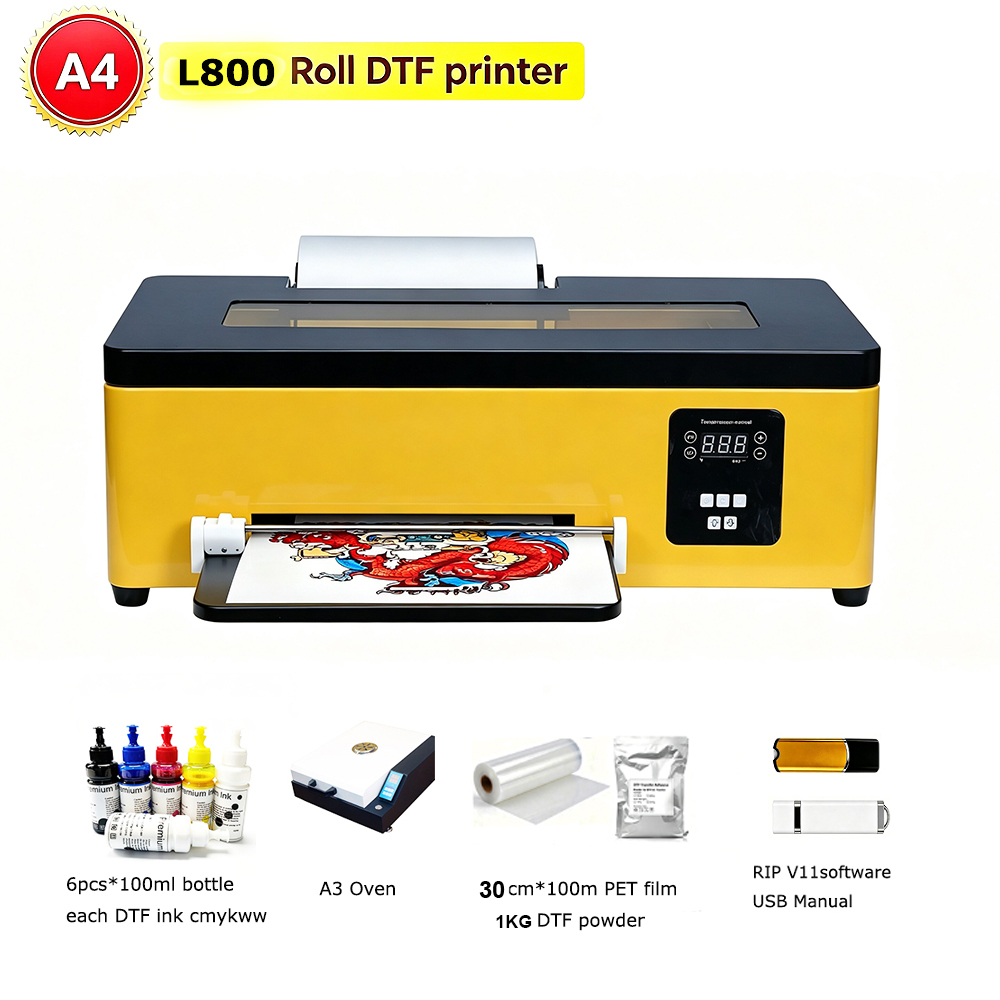 Commercial Printing Machine For Shirts - Impressora DTF A4 atualizada com cortador