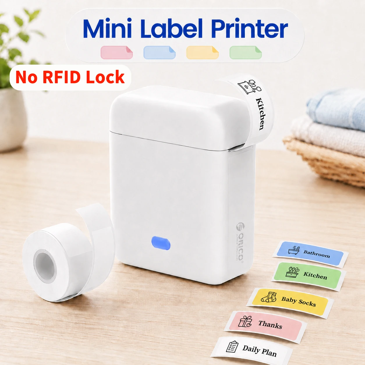 Commercial Label Printing Machine - Mini Impressora de Etiquetas Térmicas Sem