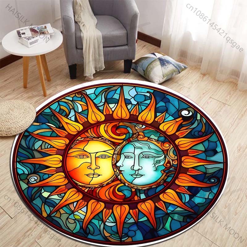 Tapete redondo estampado com h - Commercial Glass Printing avaliação e preço