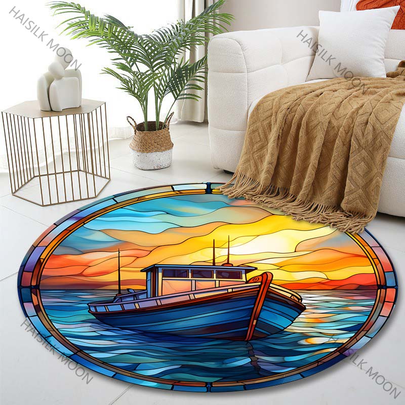 Tapete redondo decorativo com  - Commercial Glass Printing avaliação e preço