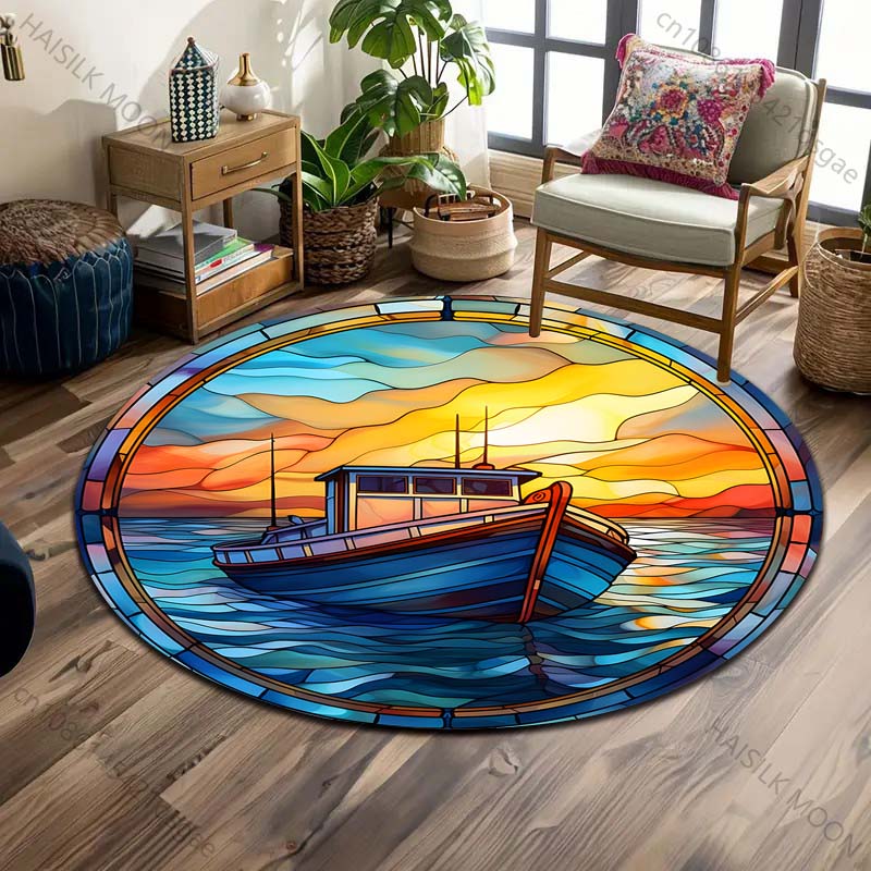 Tapete redondo decorativo com  - Commercial Glass Printing avaliação e preço