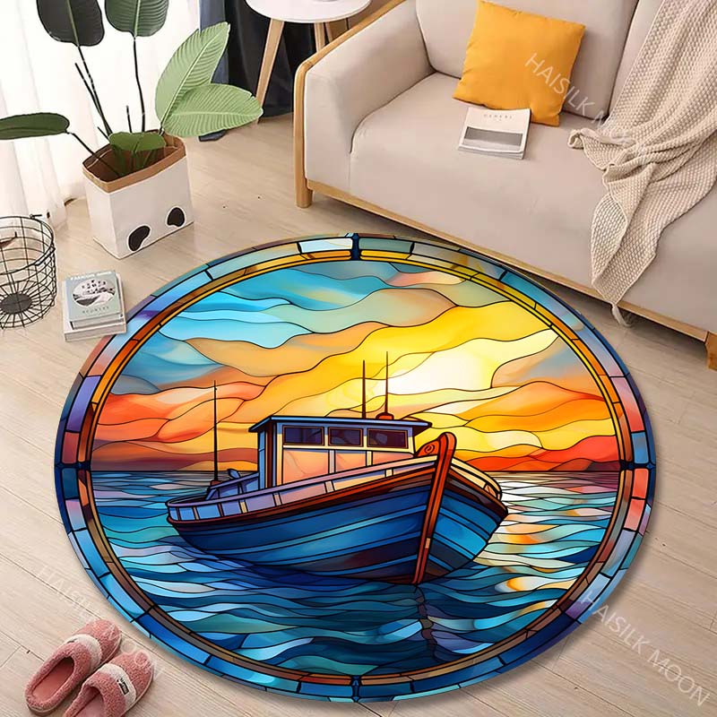 Tapete redondo decorativo com  - Commercial Glass Printing avaliação e preço