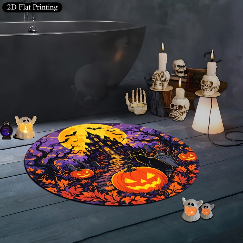 Tapete Redondo de Halloween co - Commercial Printing House avaliação e preço