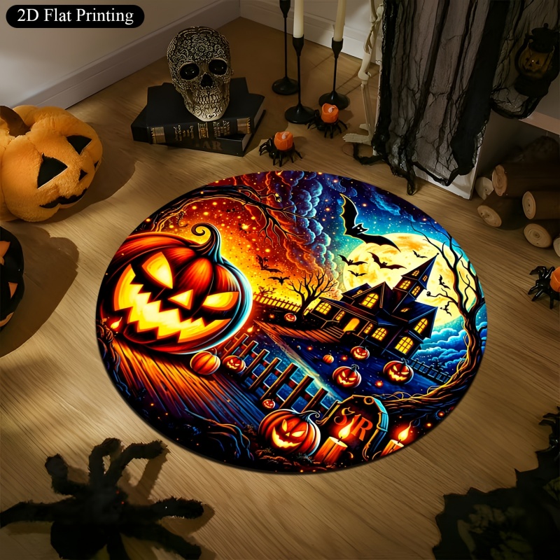 Tapete Redondo de Halloween co - Commercial Printing House avaliação e preço
